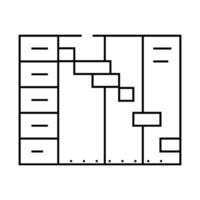 plan of time and tasks line icon illustration vector