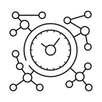 distribution of time across projects line icon illustration vector