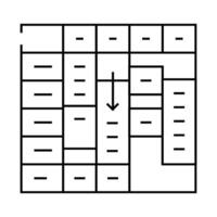time table for planning line icon illustration vector