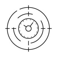 target of time management line icon illustration vector