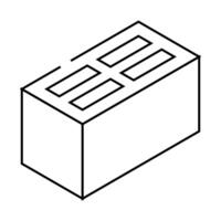 cement block line icon illustration vector