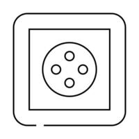 cee 7 5 socket line icon illustration vector