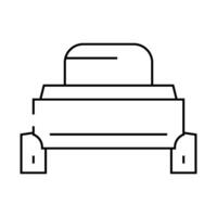push button switch line icon illustration vector