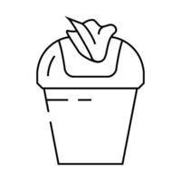 container for used tissues line icon illustration vector