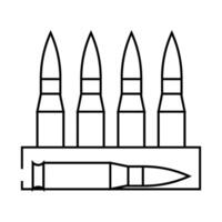 bullet for gun line icon illustration vector