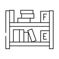 library shelf line icon illustration vector