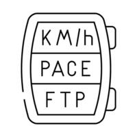 cyclometer device line icon illustration vector