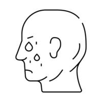 tears problem line icon illustration vector