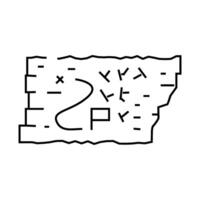 board with map line icon illustration vector