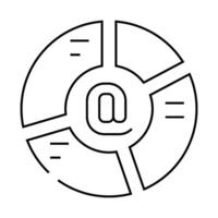 email list segmentation line icon illustration vector
