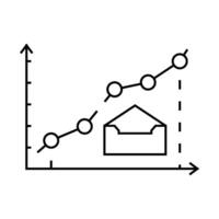 email subscriptions increment line icon illustration vector