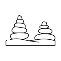 meditation procedure line icon illustration vector