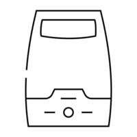 lamp with motion sensor line icon illustration vector