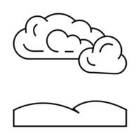 cloudy weather line icon illustration vector