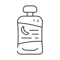 mashed banana line icon illustration vector
