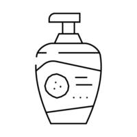 soap with cucumber line icon illustration vector