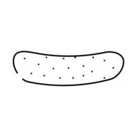 cucumber with pimples line icon illustration vector