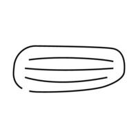 cucumber with stripes line icon illustration vector