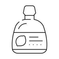 abstract bottle lemon line icon illustration vector