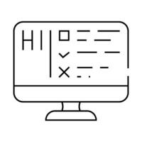turing test line icon isolated illustration vector