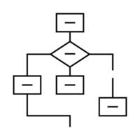 program hierarchy line icon isolated illustration vector