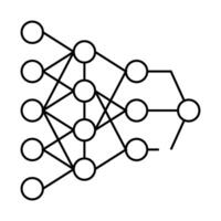 program hierarchy artificial intelligence line icon illustration vector