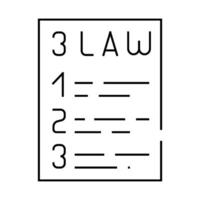 isaac asimov 3 laws of robotics line icon illustration vector