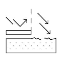 sun protection cream layer line icon illustration vector