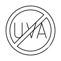 uva crossed out mark line icon illustration vector