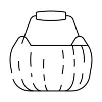 baby bucket pumpkin line icon illustration vector
