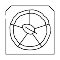 pizza spinach line icon illustration vector
