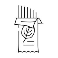 spaghetti spinach line icon illustration vector