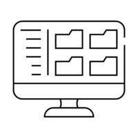 browse folder line icon illustration vector