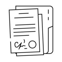 document folder line icon illustration vector