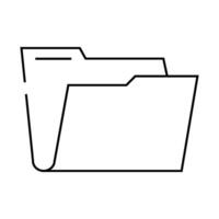 empty folder line icon illustration vector