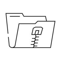 archive folder line icon illustration vector