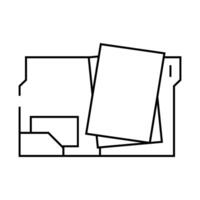 open folder line icon illustration vector