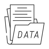 data folder line icon illustration vector