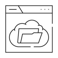 web folder line icon illustration vector