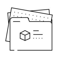 project folder line icon illustration vector