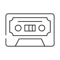 cassette audio retro gadget line icon illustration vector