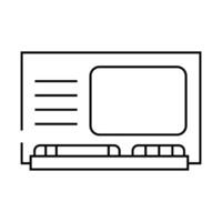 computer pc retro gadget line icon illustration vector