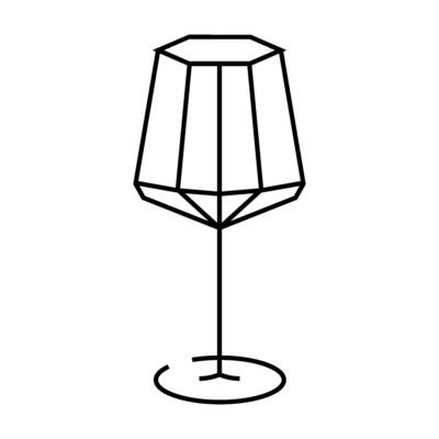 celebration wine glass line icon illustration