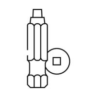 robertson screwdriver bit line icon illustration vector