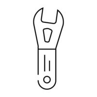cone wrench line icon illustration vector