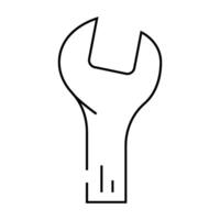 combination wrench line icon illustration vector