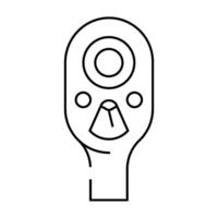 socket wrench line icon illustration vector