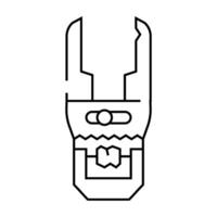 plumbers wrench line icon illustration vector