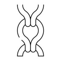 ladder chain line icon illustration vector