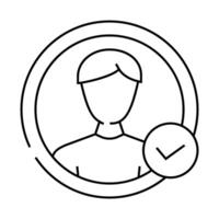 new user registration line icon illustration vector